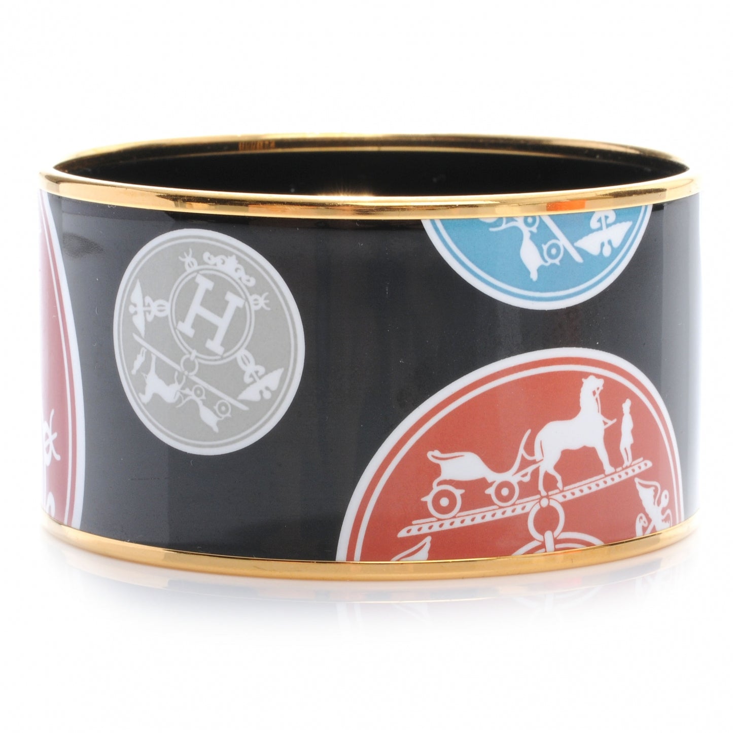Enamel Printed Ex Libris Extra Wide Bracelet 65