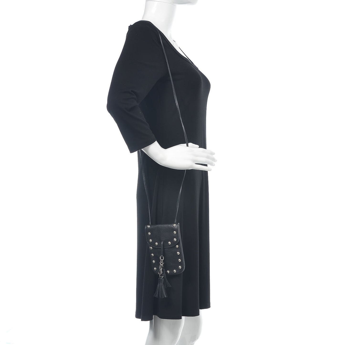 Sheepskin Studded Toy Anita Crossbody Black