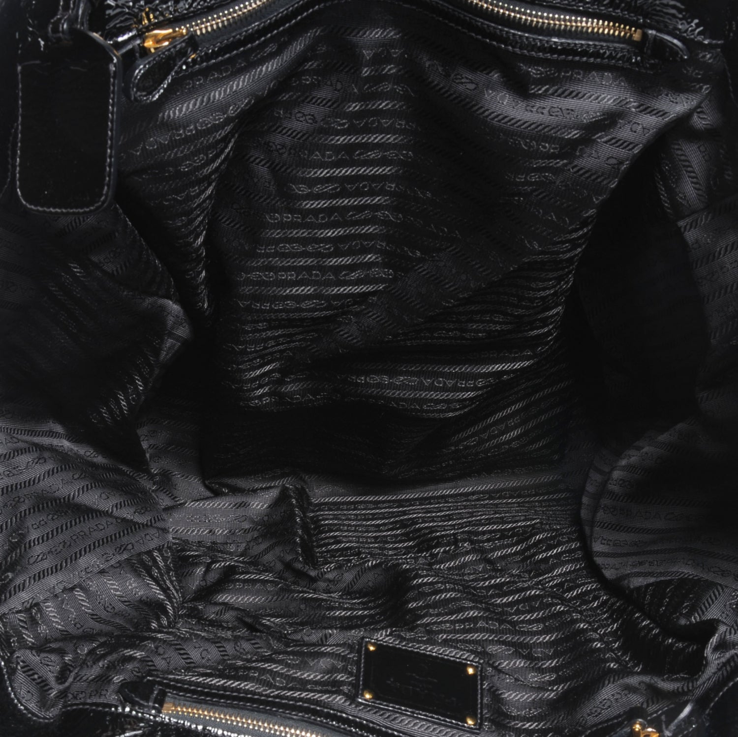 Prada Vernice Shopping Tote Black 6 of 9