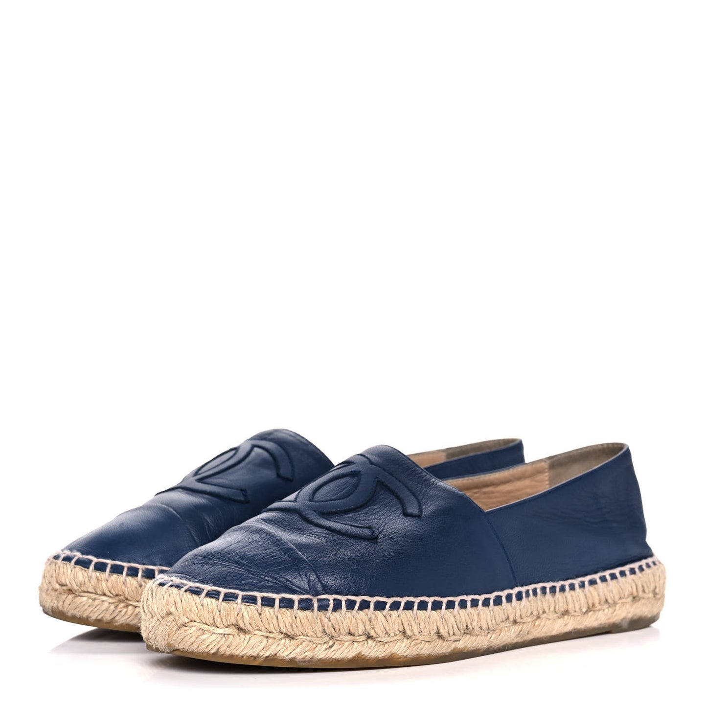 Lambskin CC Espadrilles 39 Dark Navy