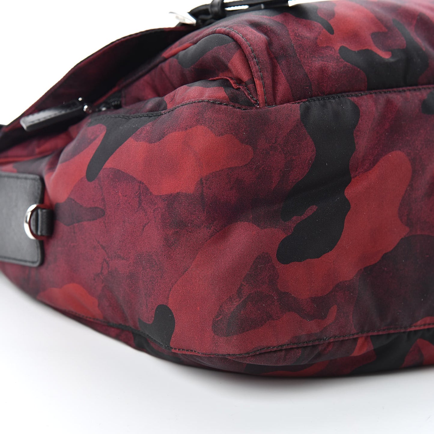 Tessuto Nylon Camouflage Messenger Bag Bordeaux