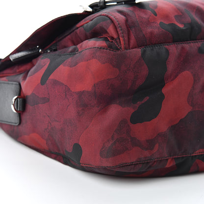 Prada Tessuto Nylon Camouflage Messenger Bag Bordeaux 10 of 12