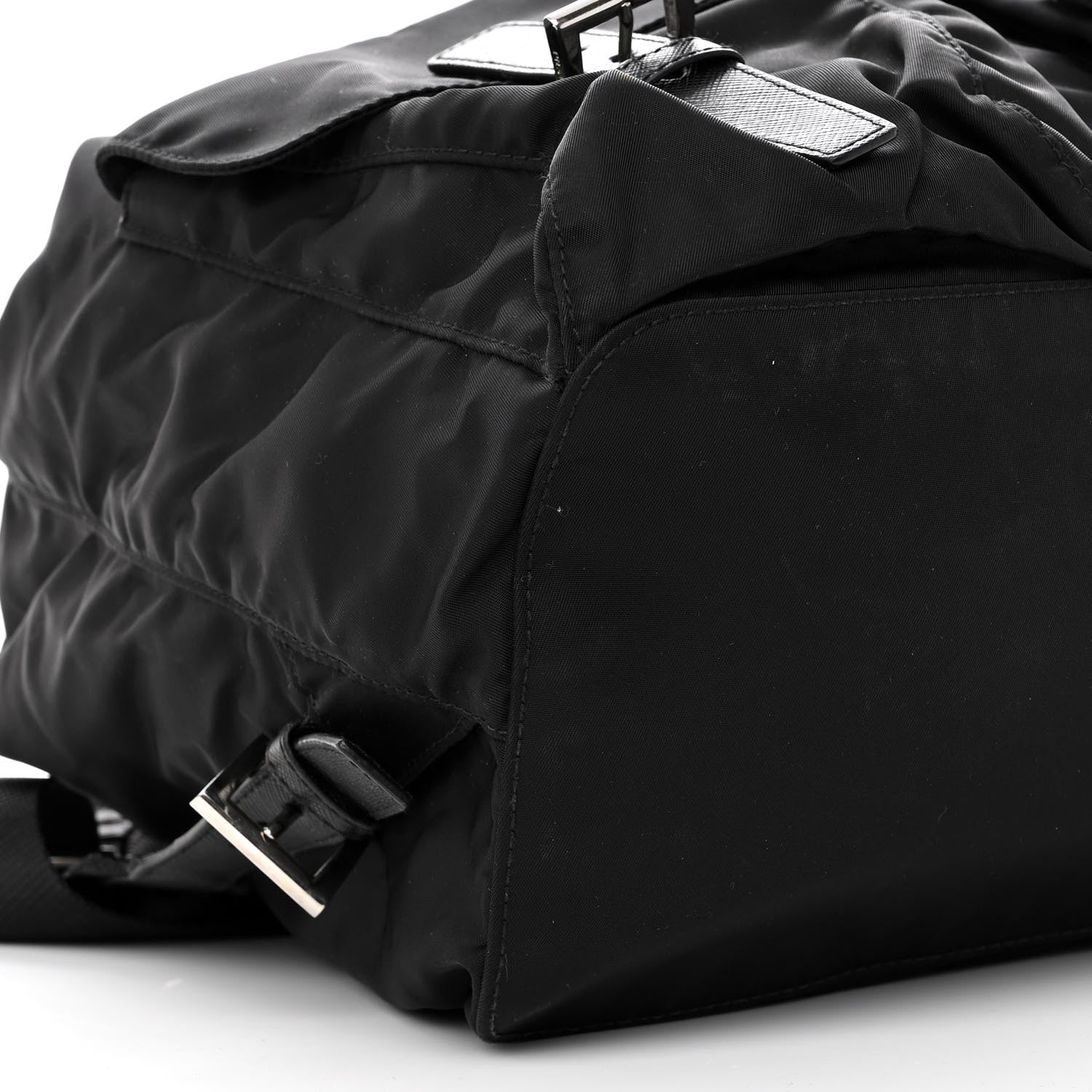 Prada Tessuto Nylon Saffiano Medium Backpack Black 7 of 8