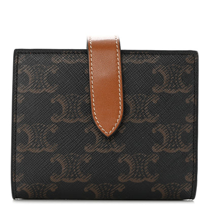 Celine Canvas Triomphe Small Strap Wallet Tan 1 of 8