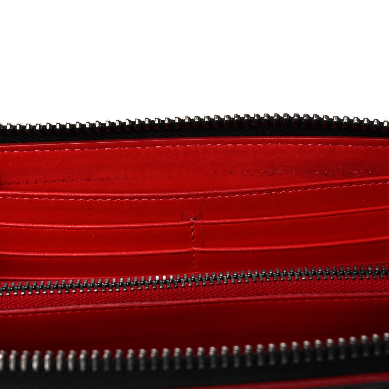 Christian Louboutin Calfskin Panettone Spiked Zip Around Wallet Black 12 of 13