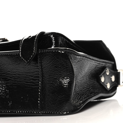 Proenza Schouler Crinkled Patent Calfskin Tiny PS1 Satchel Black 9 of 9