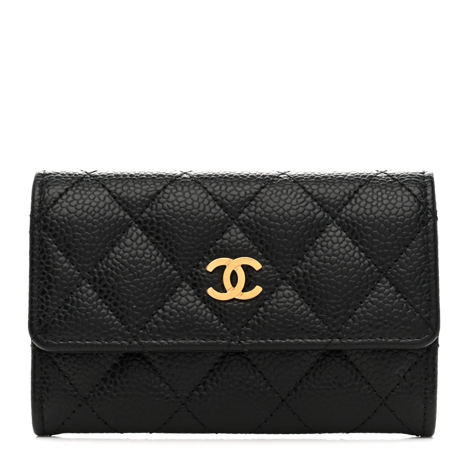 Chanel Caviar Quilted Flap Card Holder Black 1 of 10