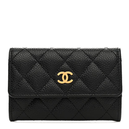 Chanel Caviar Quilted Flap Card Holder Black 1 of 10