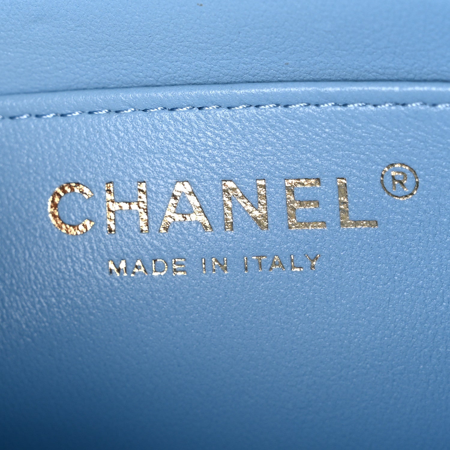 Chanel Lambskin Quilted Mini Rectangular Flap Light Blue 6 of 11