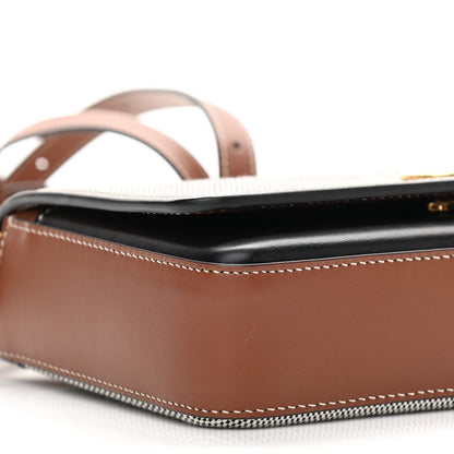 Burberry Cotton Canvas Horseferry Print Crossbody Bag Grey 8 of 9