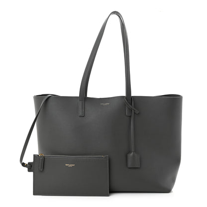 Saint Laurent Calfskin Large Shopping Tote Storm 1 of 12