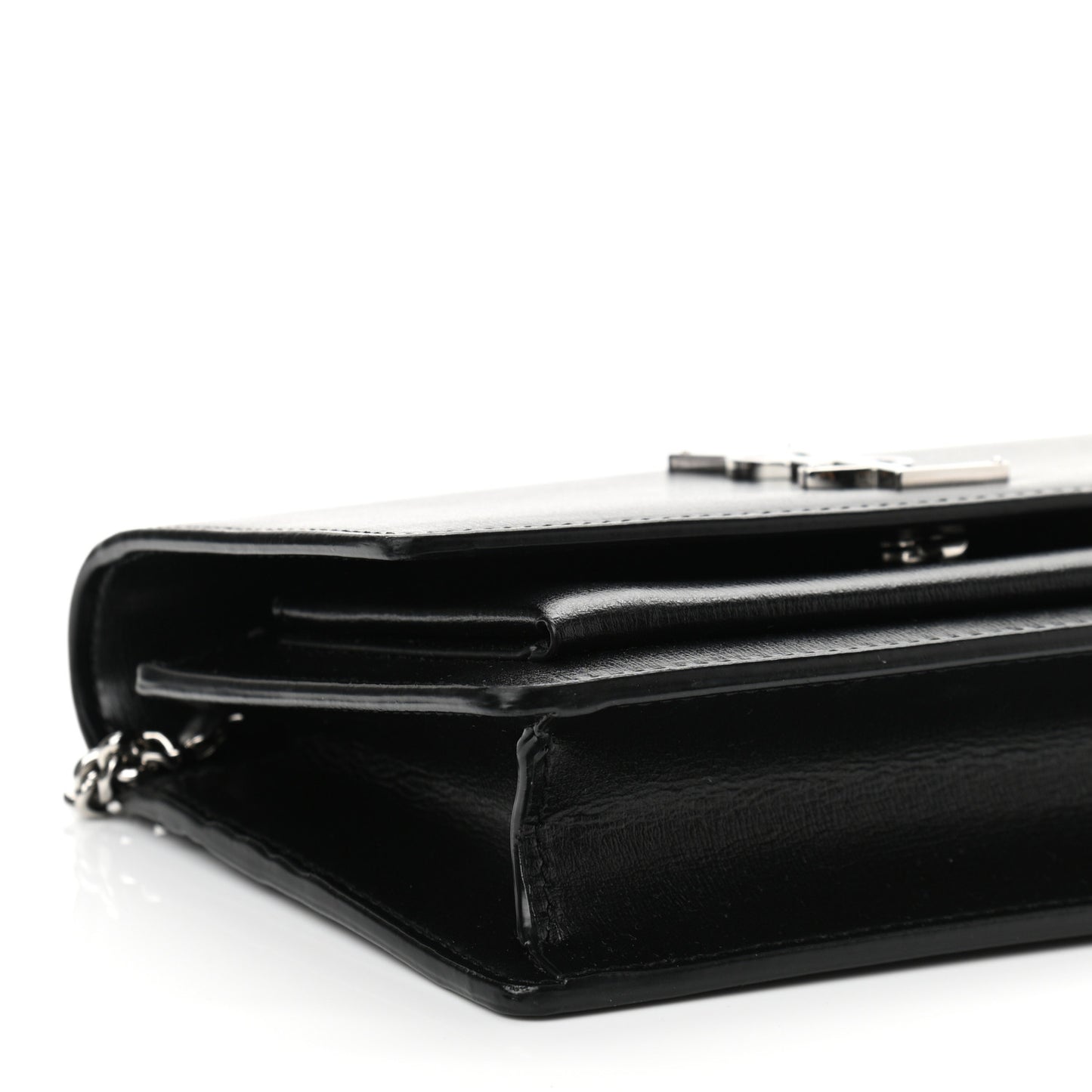 Calfskin Monogram Sunset Chain Wallet Black