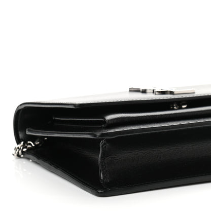 Saint Laurent Calfskin Monogram Sunset Chain Wallet Black 8 of 10