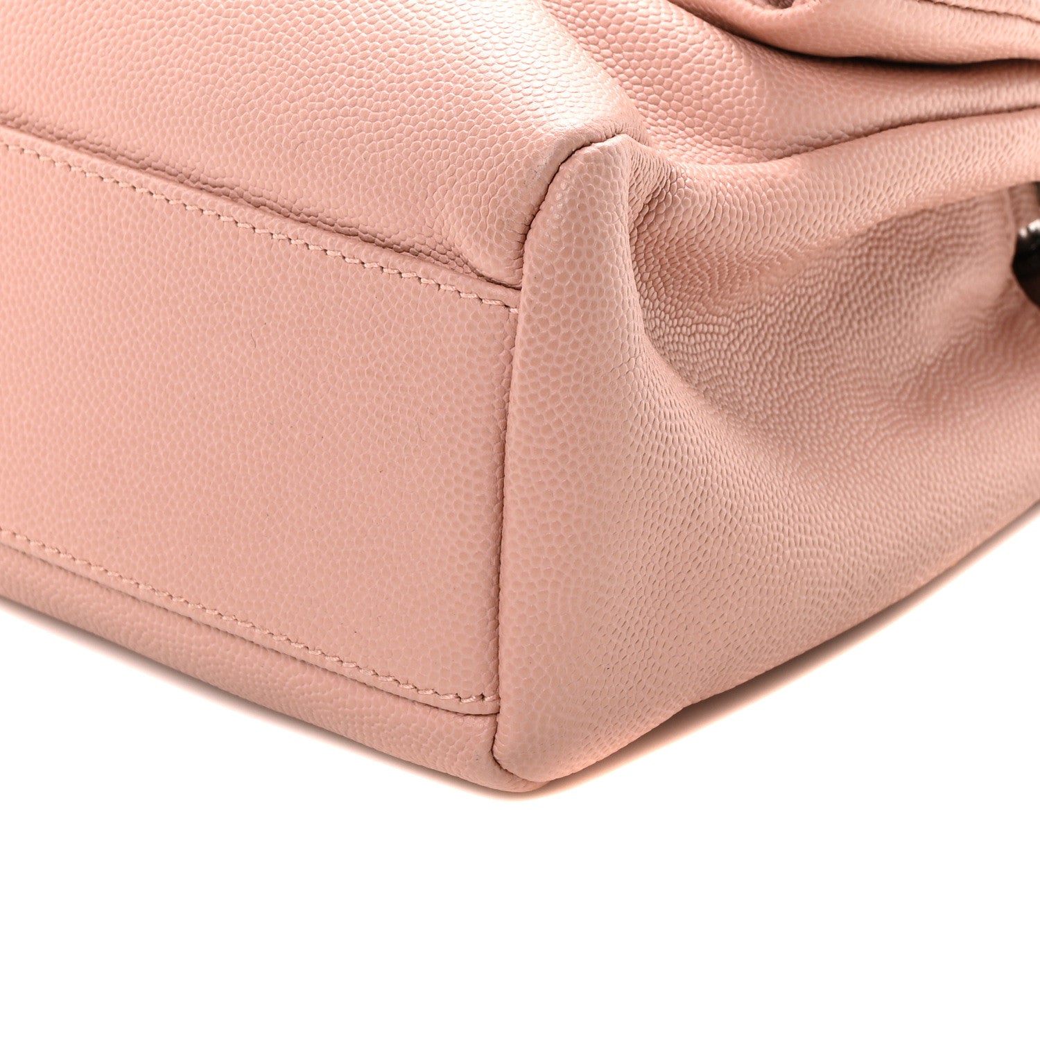 Saint Laurent Grain De Poudre Small West Hollywood Monogram Fold-Over Bag Pale Blush 9 of 9
