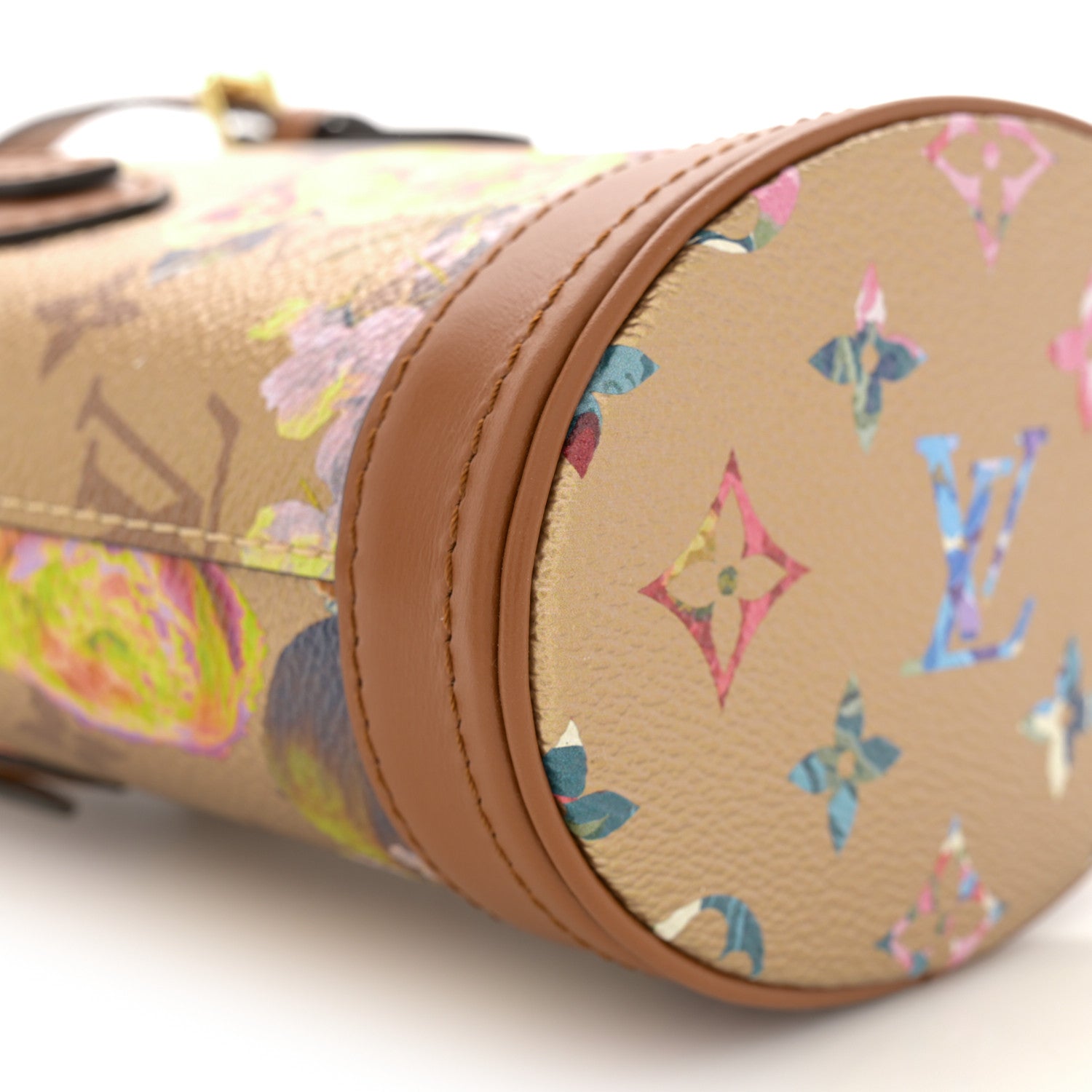 Louis Vuitton Metallic Monogram LV Garden Nano Bucket Bag Gold 8 of 9