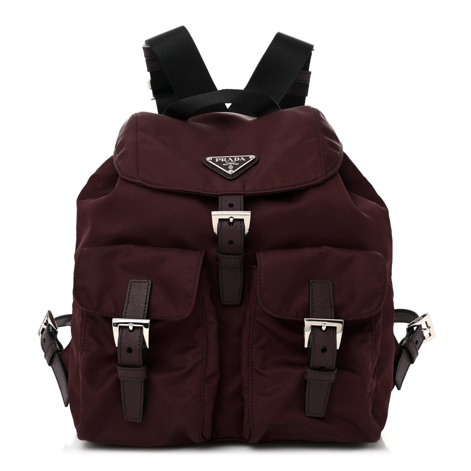 Prada Tessuto Nylon Saffiano Vela Small Backpack Bordeaux 1 of 11