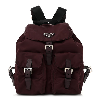 Prada Tessuto Nylon Saffiano Vela Small Backpack Bordeaux 1 of 11