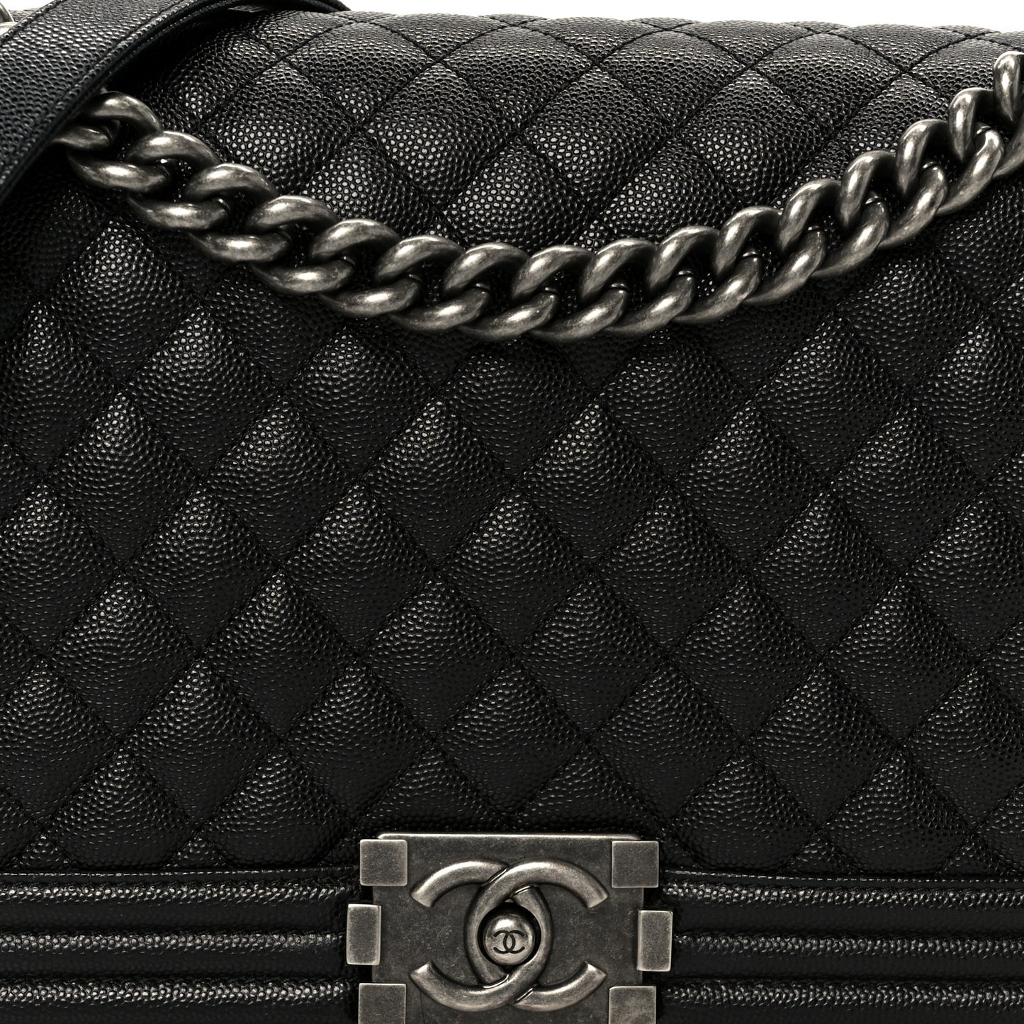 Caviar Quilted New Medium Boy Flap Black