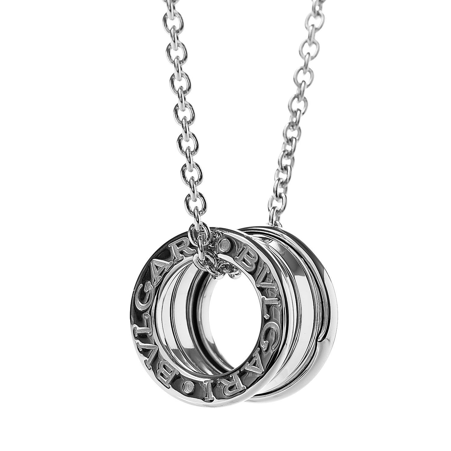 18K White Gold B.Zero1 Pendant Necklace