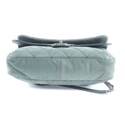 Chanel Iridescent Calfskin In the Mix Jumbo Double Flap Dark Green 4 of 7