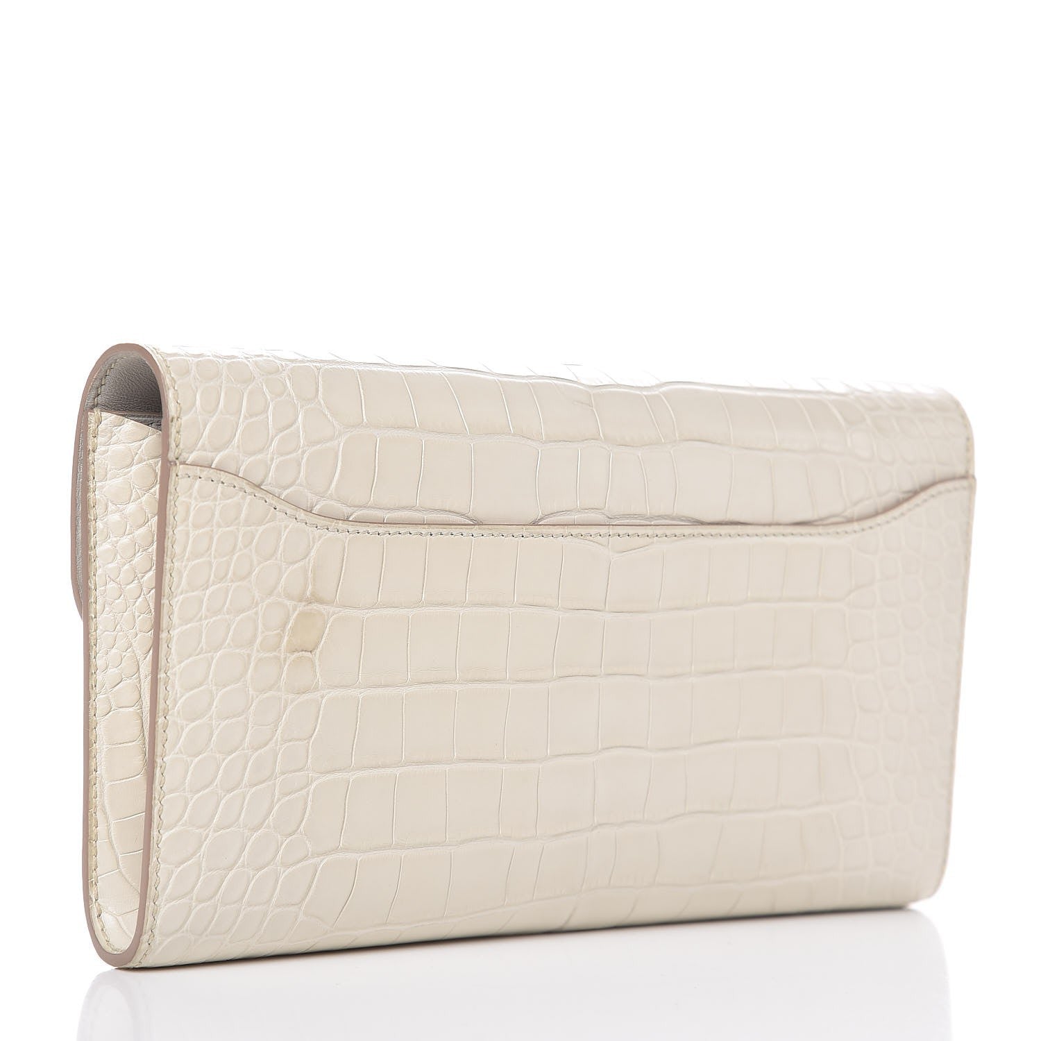 Hermes Matte Alligator Constance Wallet Beton 3 of 9