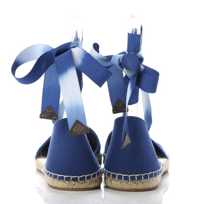 Louis Vuitton Canvas Escale Starboard Espadrille Flats 39.5 Blue 6 of 9