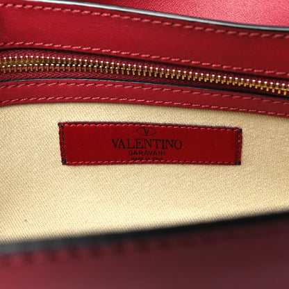 Valentino Garavani Vitello Medium Rockstud Flap Saddle Bag Scarlet 6 of 10