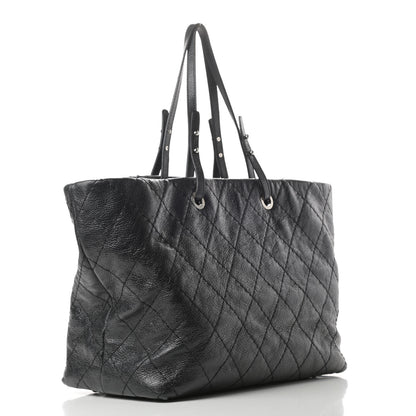 Chanel Glazed Calfskin Large On The Road Tote Black 3 of 12