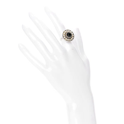 Tiffany Sterling Silver Black Onyx Freshwater Pearl Ziegfeld Ring 49 4.75 2 of 5