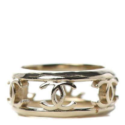 Chanel Metal Chain CC Ring 5 Golden 1 of 6