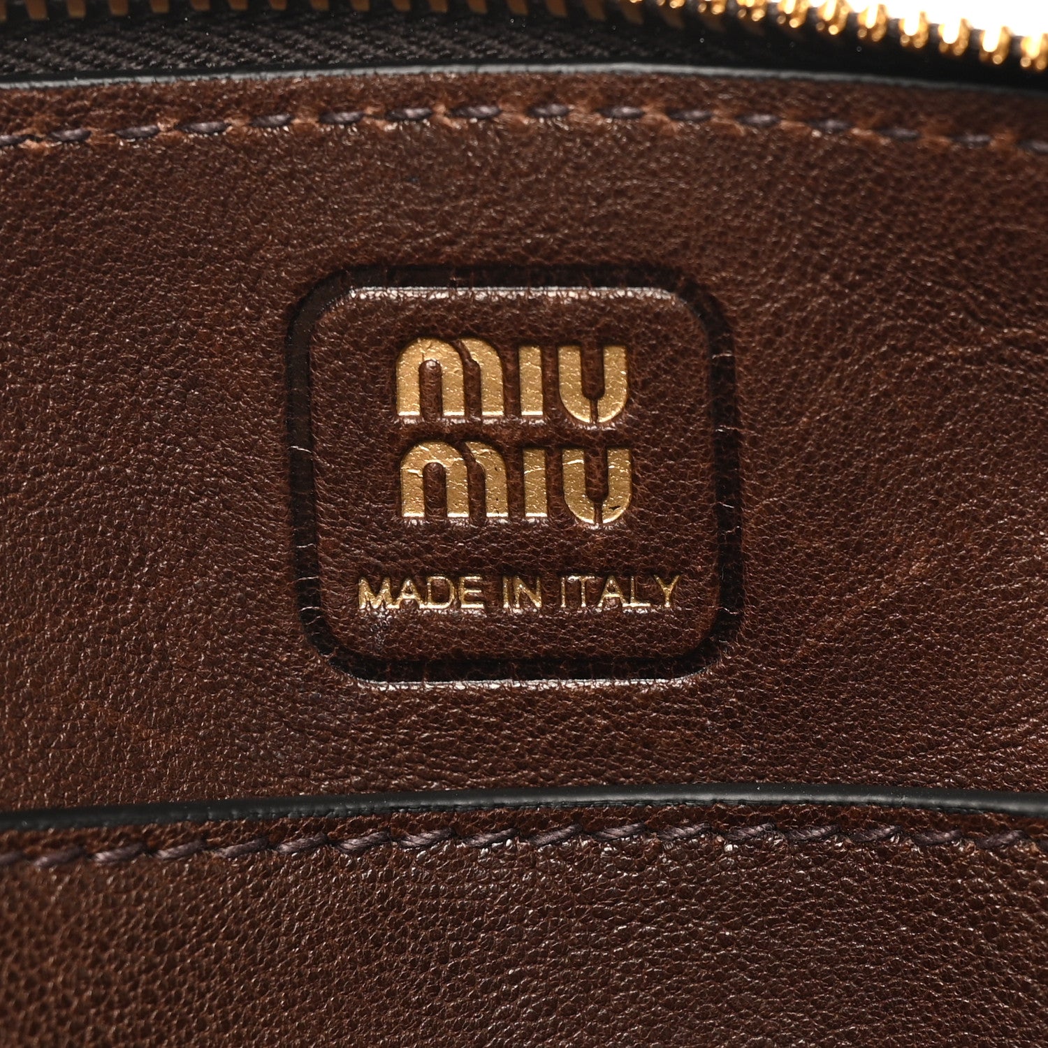Miu Miu Nappa Mini Aventure Bag Briarwood 6 of 10