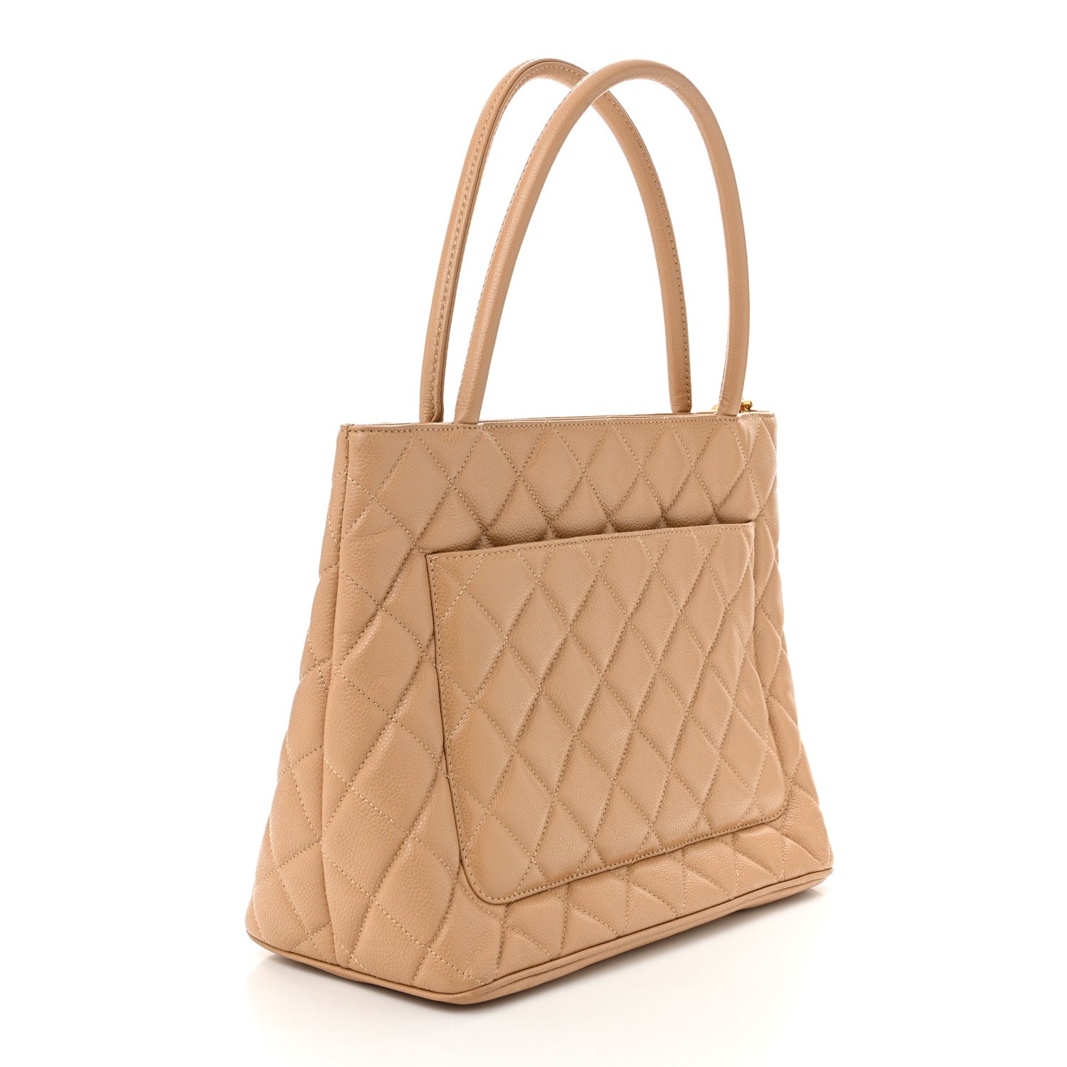 Chanel Caviar Quilted Medallion Tote Beige 3 of 11