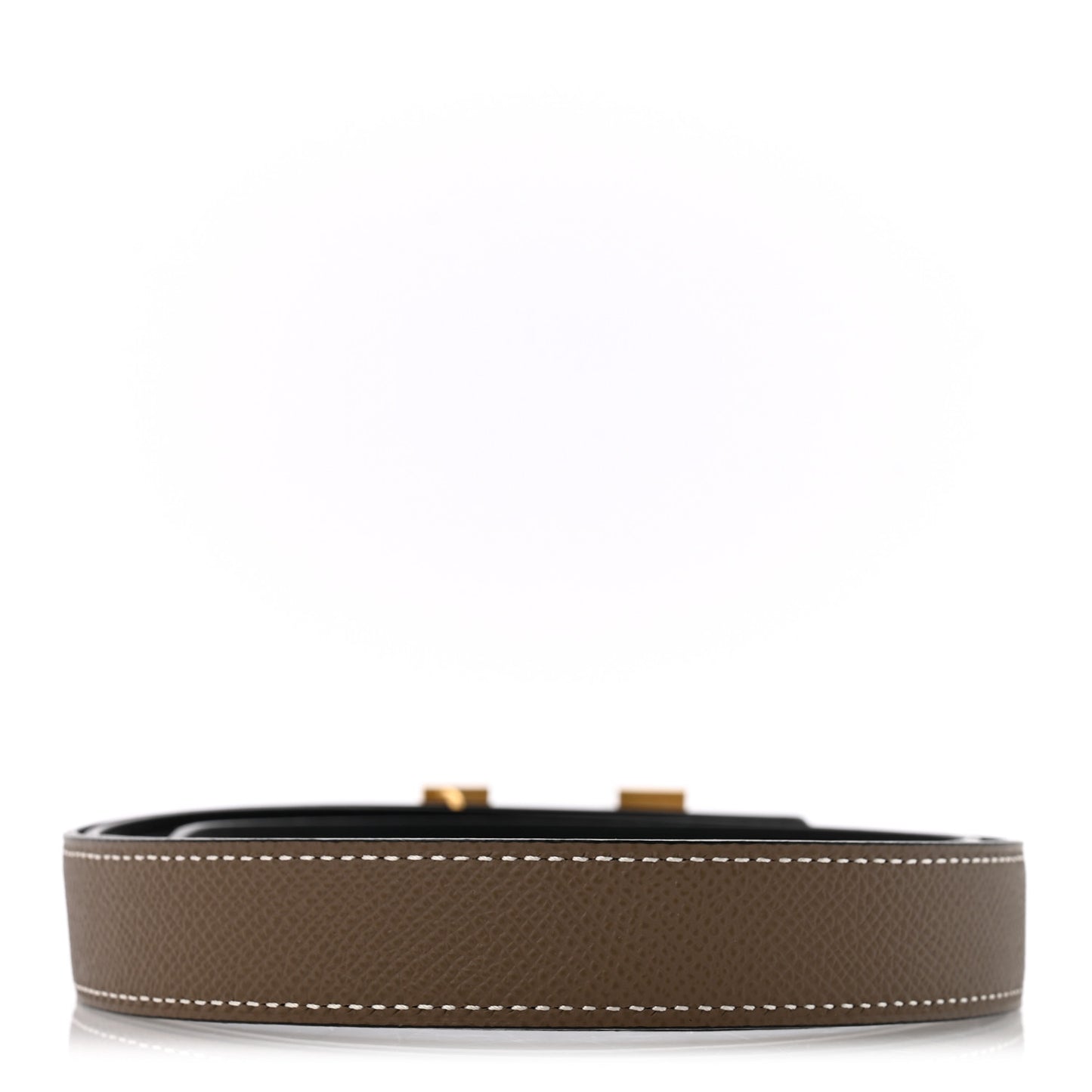 Swift Epsom 24mm Mini H Belt 85 34 Black Etoupe