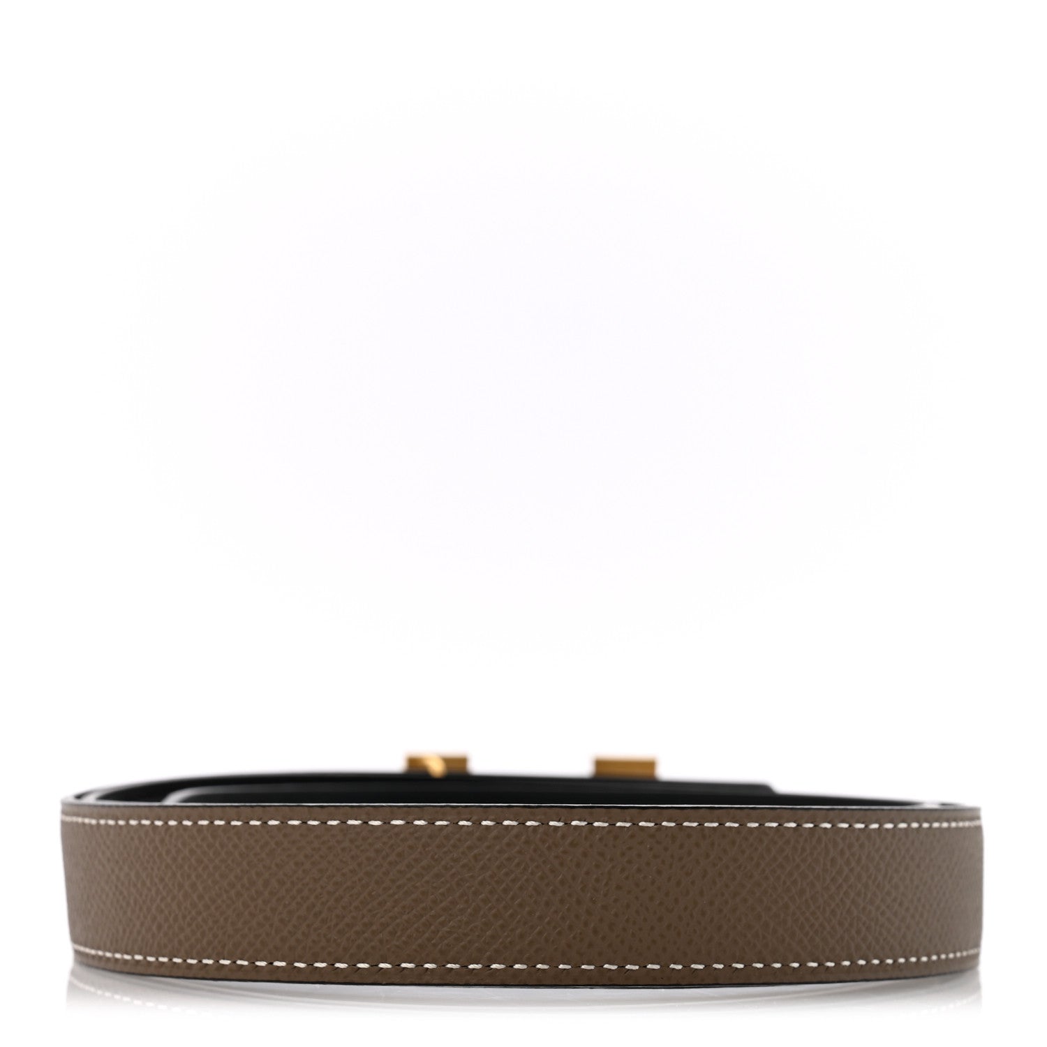 Hermes Swift Epsom 24mm Mini H Belt 85 34 Black Etoupe 2 of 6