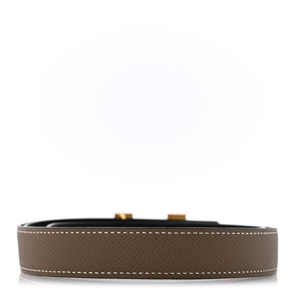 Hermes Swift Epsom 24mm Mini H Belt 85 34 Black Etoupe 2 of 6