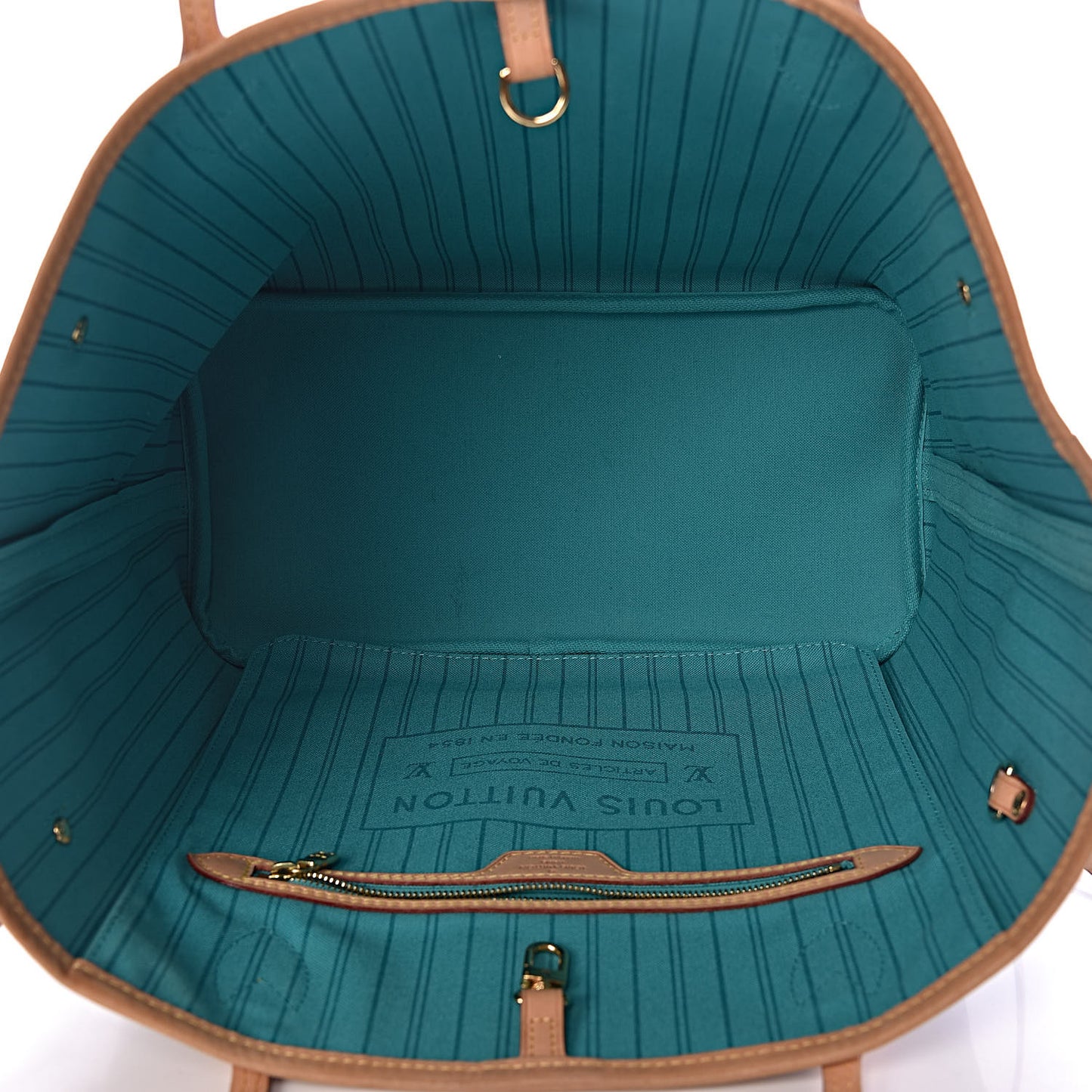 Monogram V Neverfull MM Turquoise