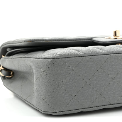 Chanel Caviar Quilted Medium Double Flap Grey 9 of 10