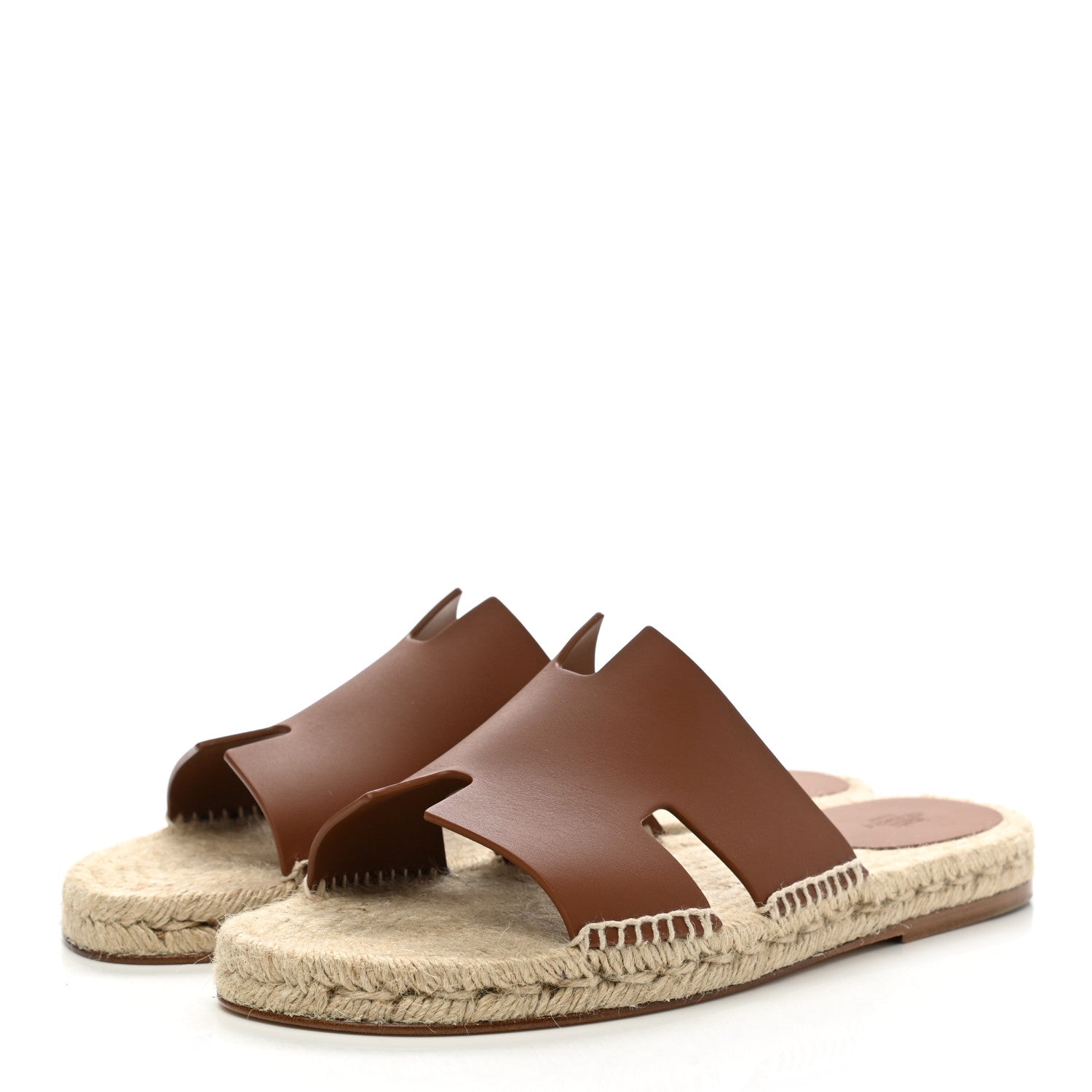 Hermes Calfskin Mens Antigua Espadrille Sandals 43 Naturel Safari 3 of 8