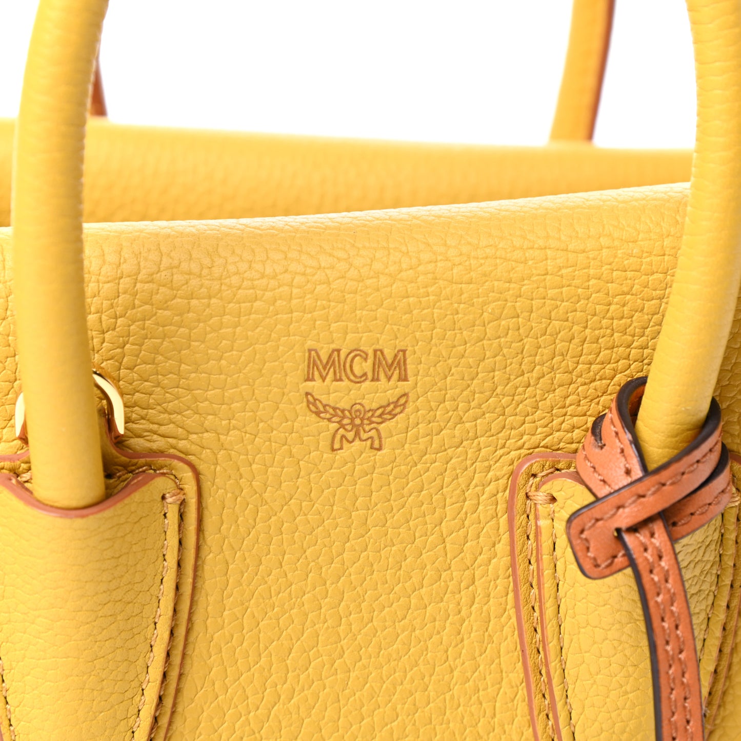 Grained Calfskin Mini Milla Tote Yellow
