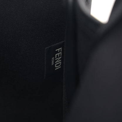 Fendi Glazed Fabric Vitello Century FF 1974 Stamp Patch Medium Peekaboo Defender Cover Mogano Panna Black 5 of 13