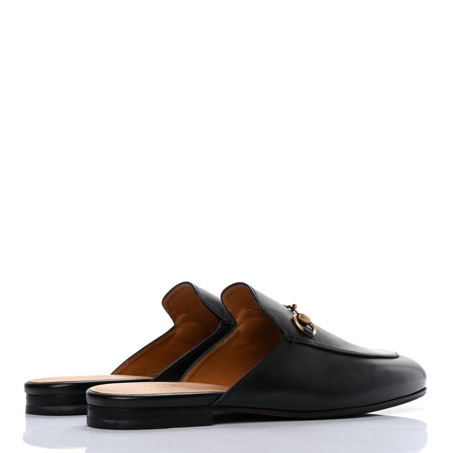 Calfskin Womens Princetown Slippers 39.5 Black