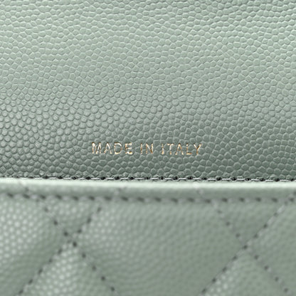 Chanel Caviar Quilted Flap Phone Holder With Chain Light Green 8 of 13