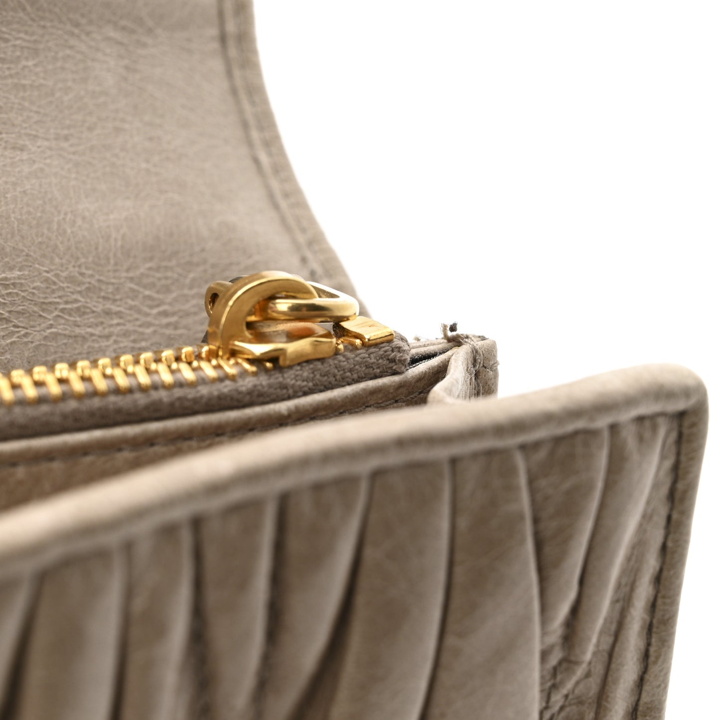 Nappa Lux Matelasse Flap Wallet Pomice