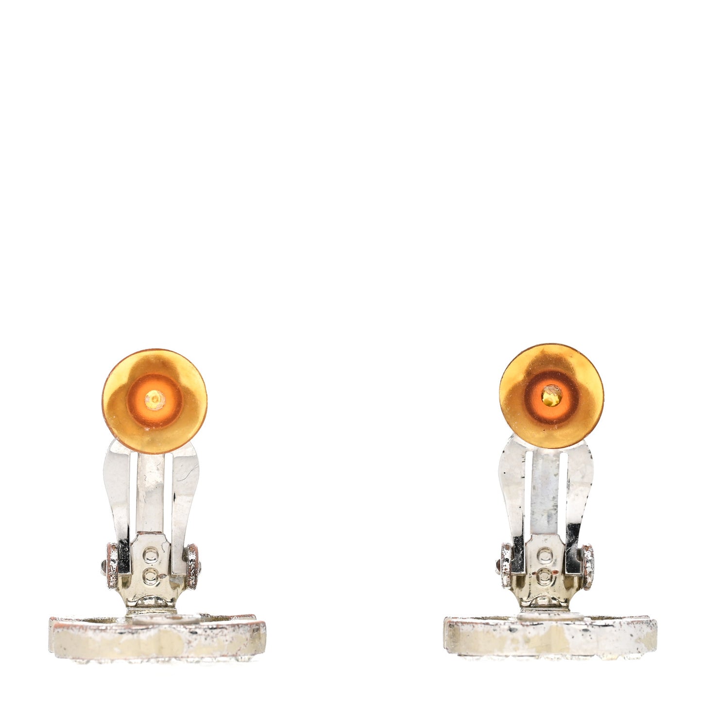 Crystal Mini CC Earrings Silver