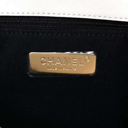 Chanel Lambskin Quilted Large Chanel 19 Flap White 6 of 12