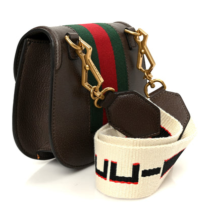 Gucci Textured Calfskin Web Crystal Heart Stripe Small Totem Shoulder Bag New Acero 3 of 12