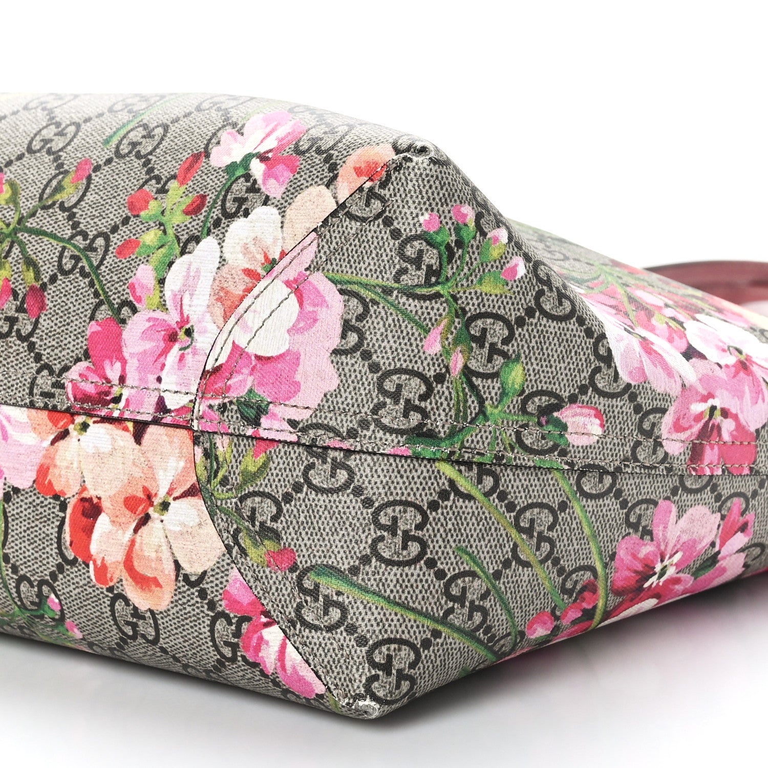 Gucci GG Supreme Monogram Blooms Medium Reversible Tote Beige Multicolor Dry Rose 7 of 16