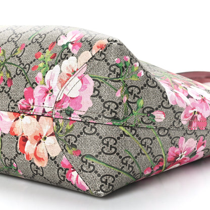 Gucci GG Supreme Monogram Blooms Medium Reversible Tote Beige Multicolor Dry Rose 7 of 16