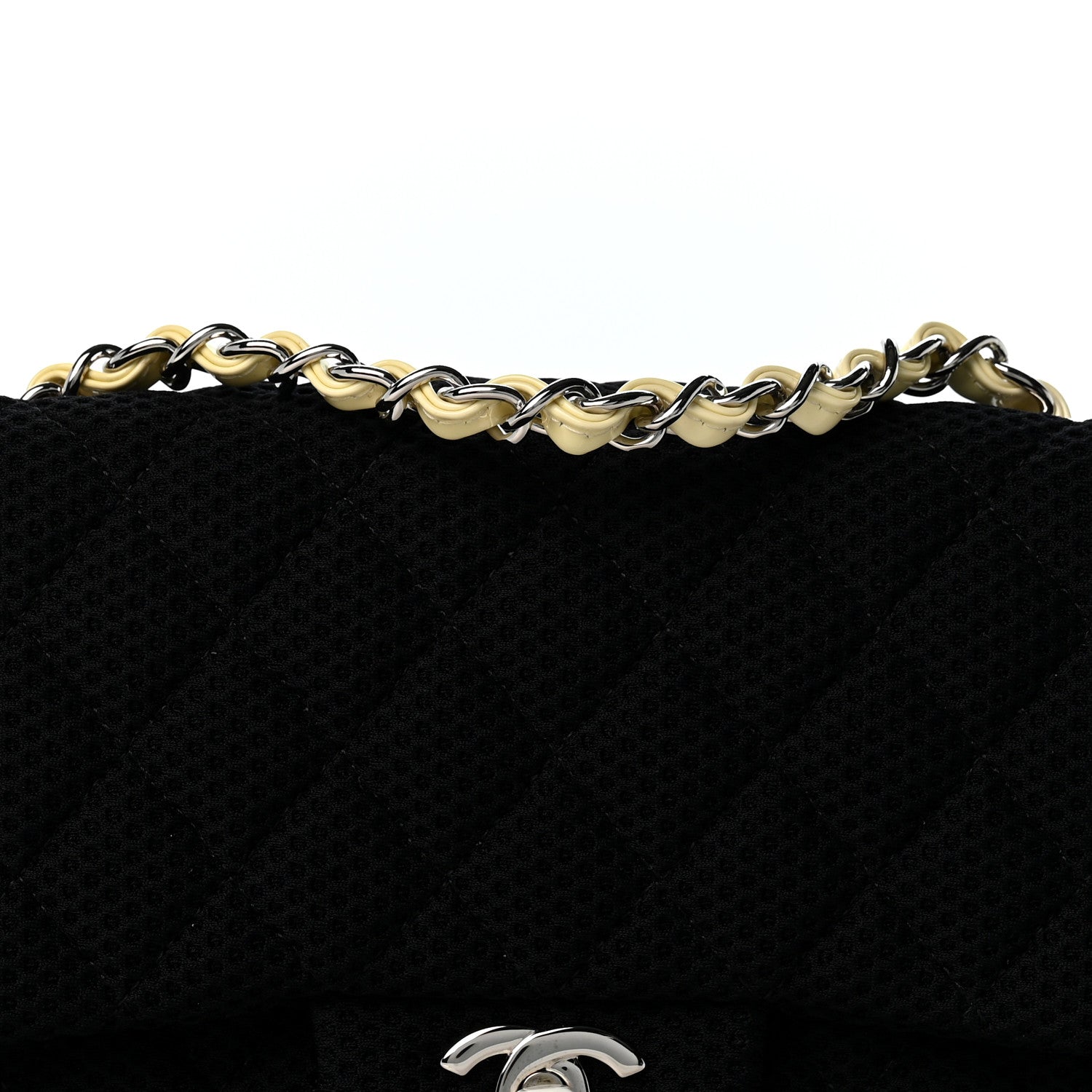Chanel Neoprene Quilted Medium Single Flap Black 8 of 10