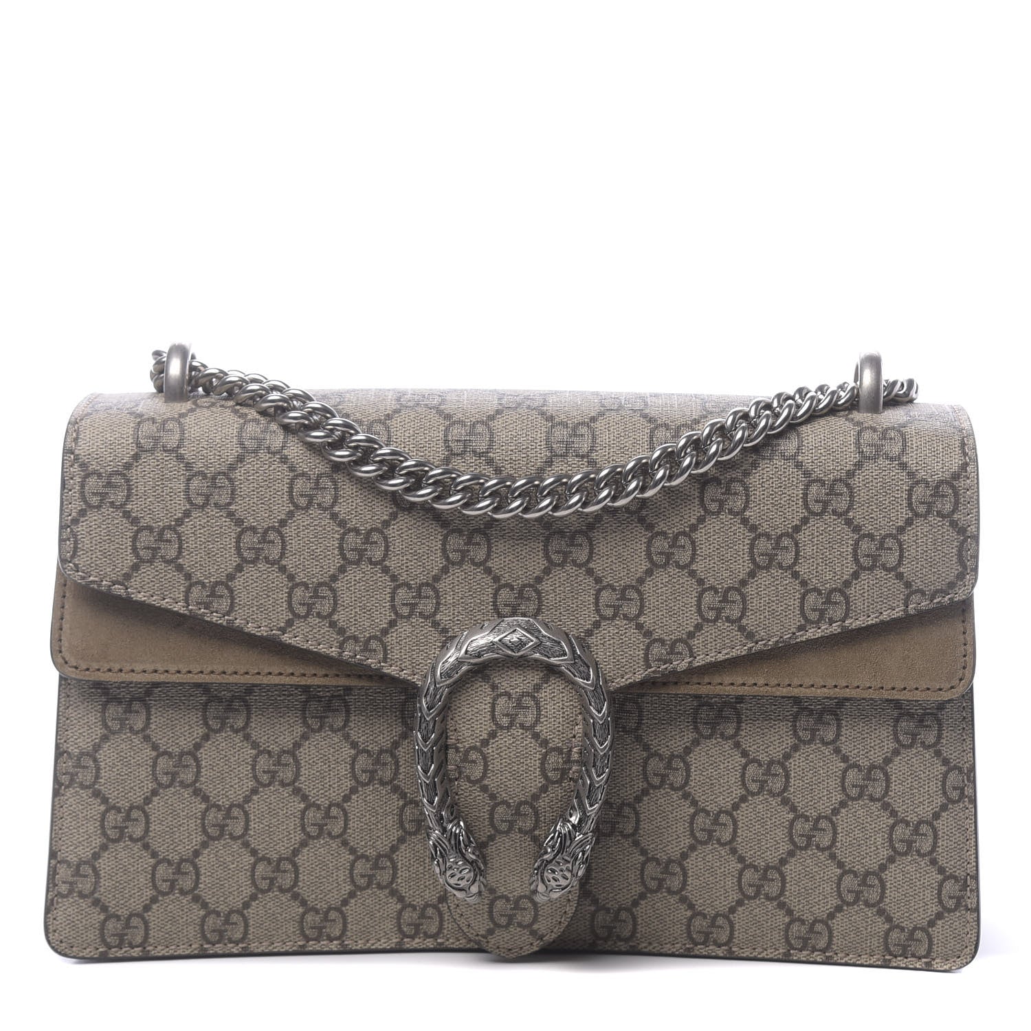 Gucci GG Supreme Monogram Small Dionysus Shoulder Bag Taupe 1 of 10